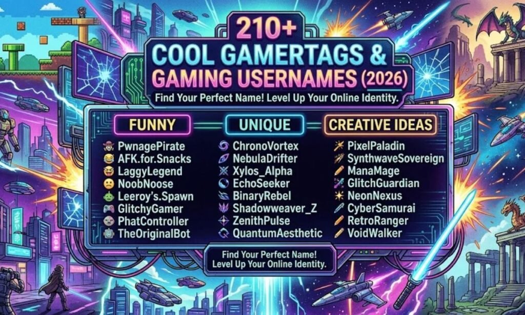 210+ Cool Gamertags & Gaming Usernames (2026)_ Funny, Unique & Creative Ideas