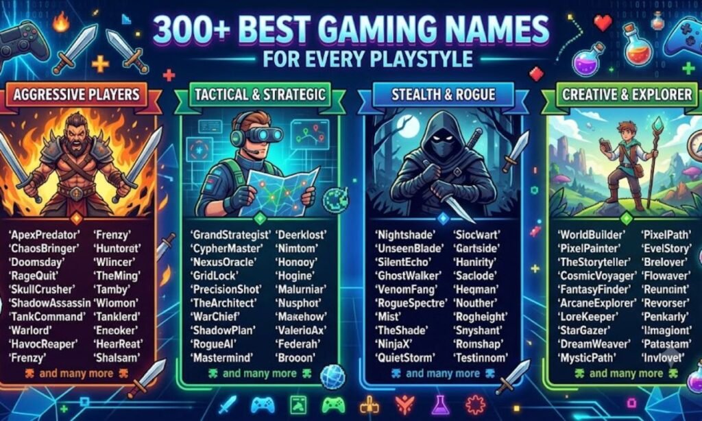 300+ Best Gaming Names For Every Playstyle