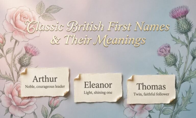 50+ Classic British First Names And Their Meanings For Timeless Baby Inspiration