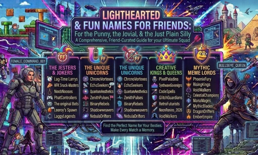 500+ FreLighthearted & Fun Names For Friendse Fire Esports Team Names & Squad Ideas (2026)