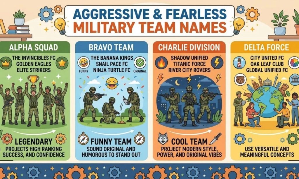 Aggressive & Fearless Military Team Names