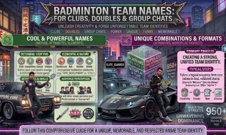 Badminton Team Names For Clubs, Doubles & Group Chats