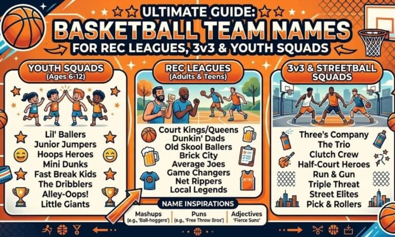 Basketball Team Names For Rec Leagues, 3v3 & Youth Squads