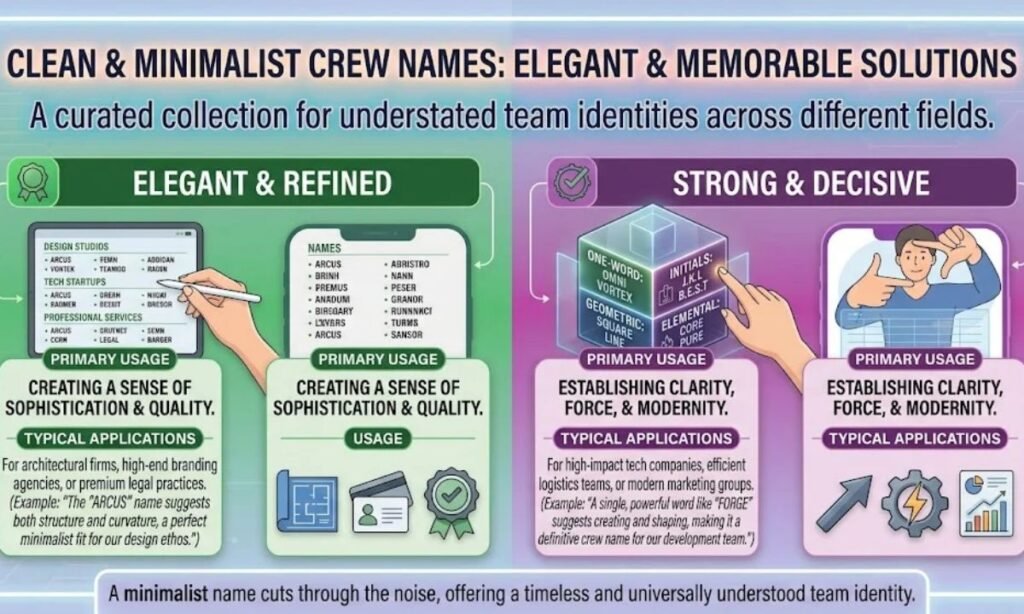 Clean & Minimalist Crew Names