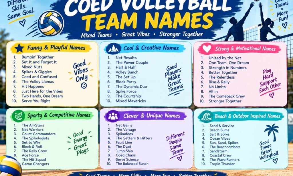 Coed Volleyball Team Names