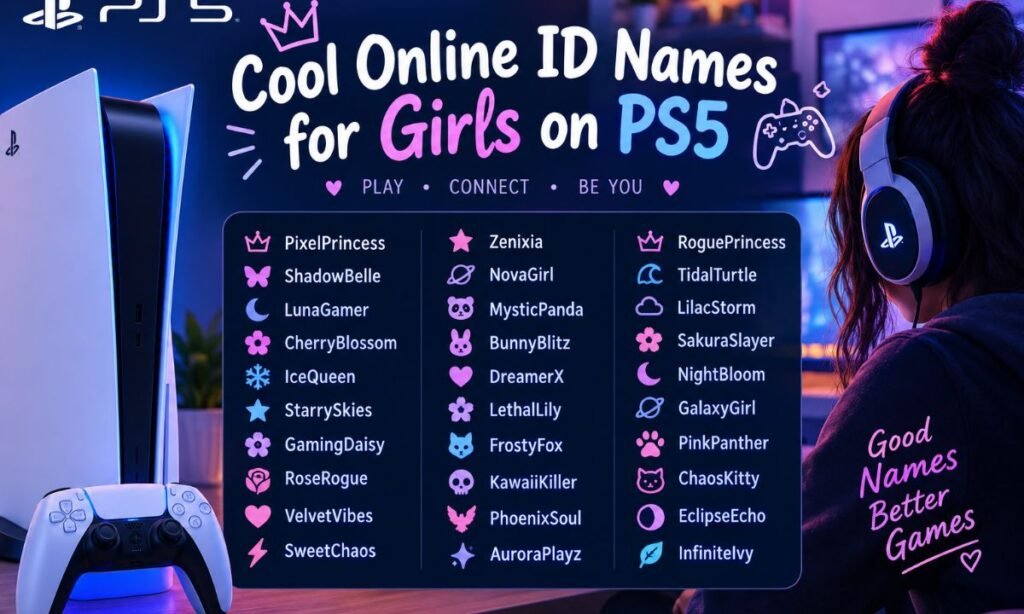 Cool Online ID Names for Girls on PS5