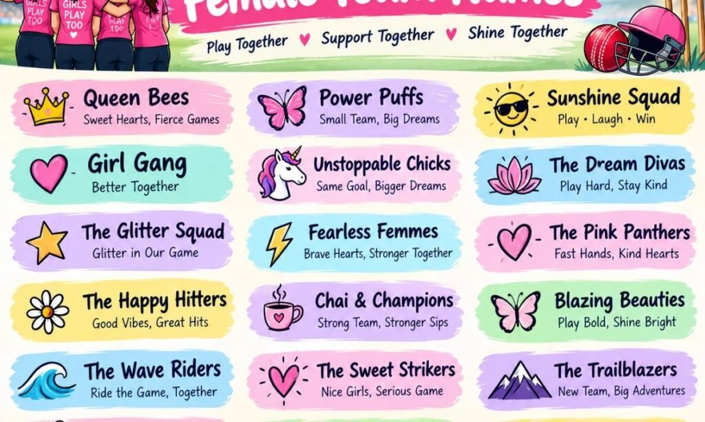 Fun & Friendly Female Team Names