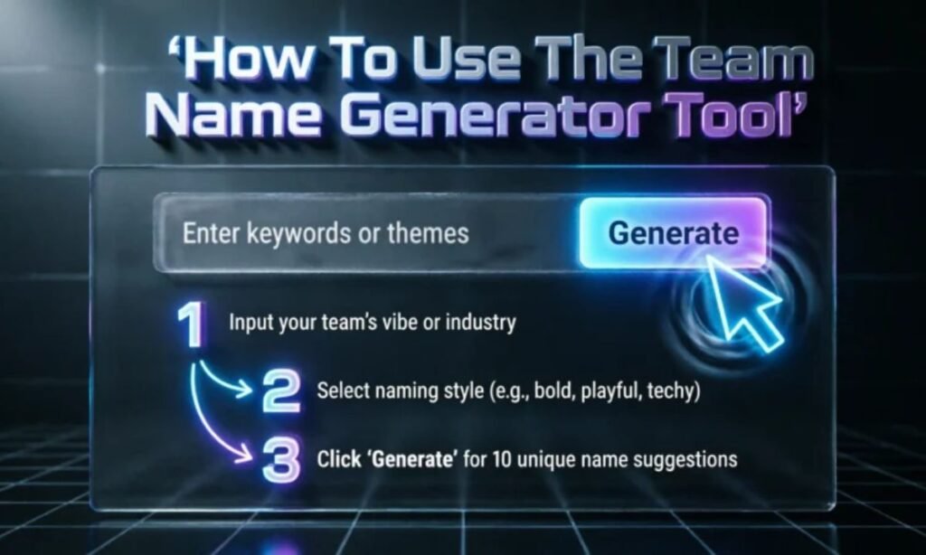 How To Use The Team Name Generator Tool