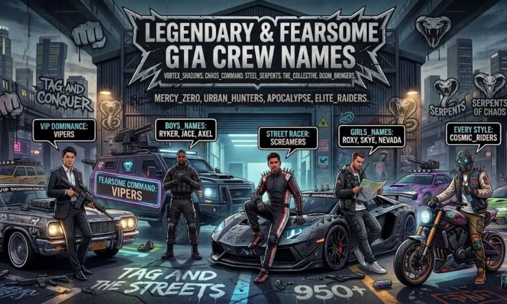 Legendary & Fearsome GTA Crew Names