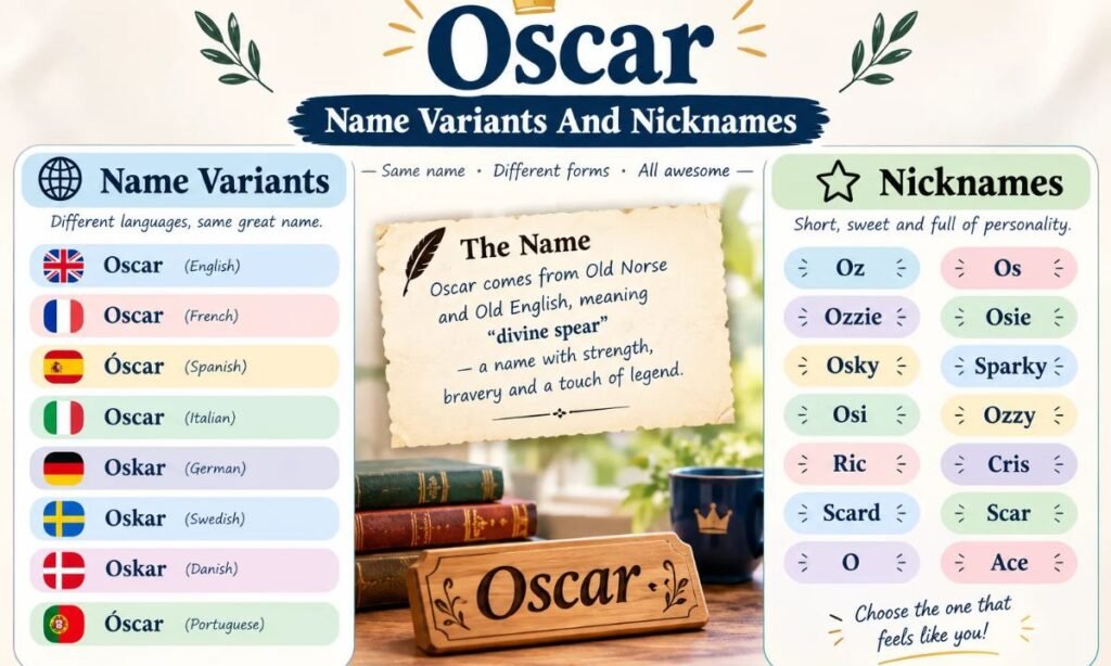 Oscar Name Variants And Nicknames