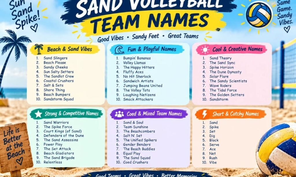 Sand Volleyball Team Names
