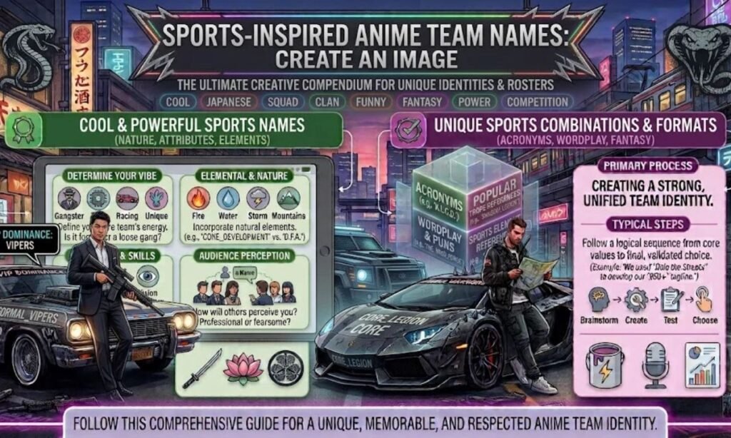 Sports-Inspired Anime Team Names