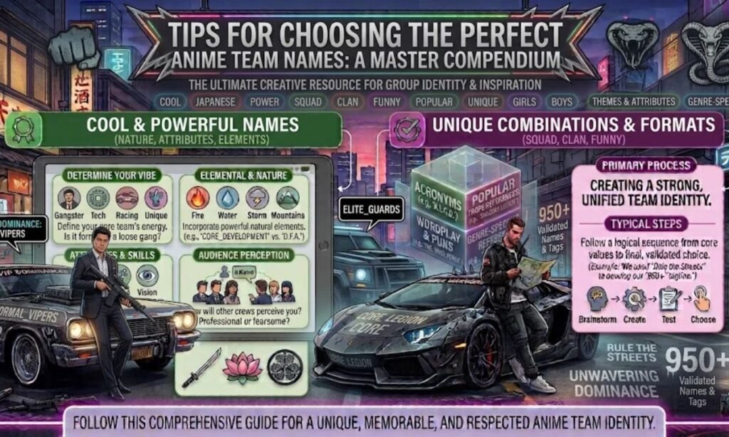Tips For Choosing The Perfect Anime Team Names