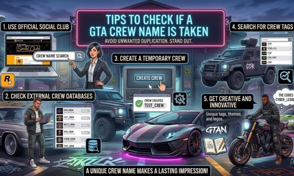 Tips To Check If A GTA Crew Name Is Taken