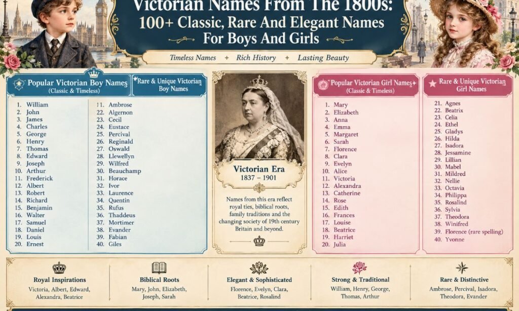 Victorian Names From The 1800s_ 100+ Classic, Rare And Elegant Names For Boys And Girls